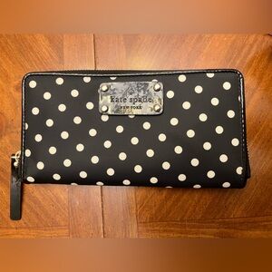 Kate Spade Black and White Polka Dot Wallet